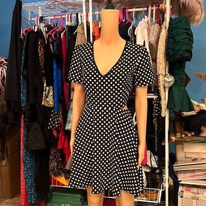 Oh My Love black with white polka dot Medium dress